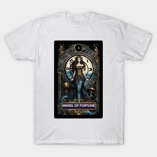 The Wheel Of Fortune Mermaid Tarot Card T-Shirt